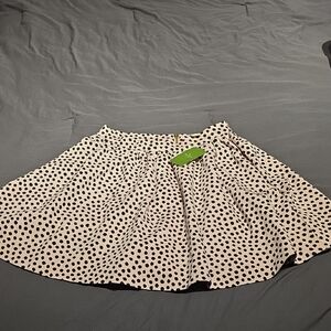 Kate Spade Black and Light Pink Polka Dot Kids Skirt NWT